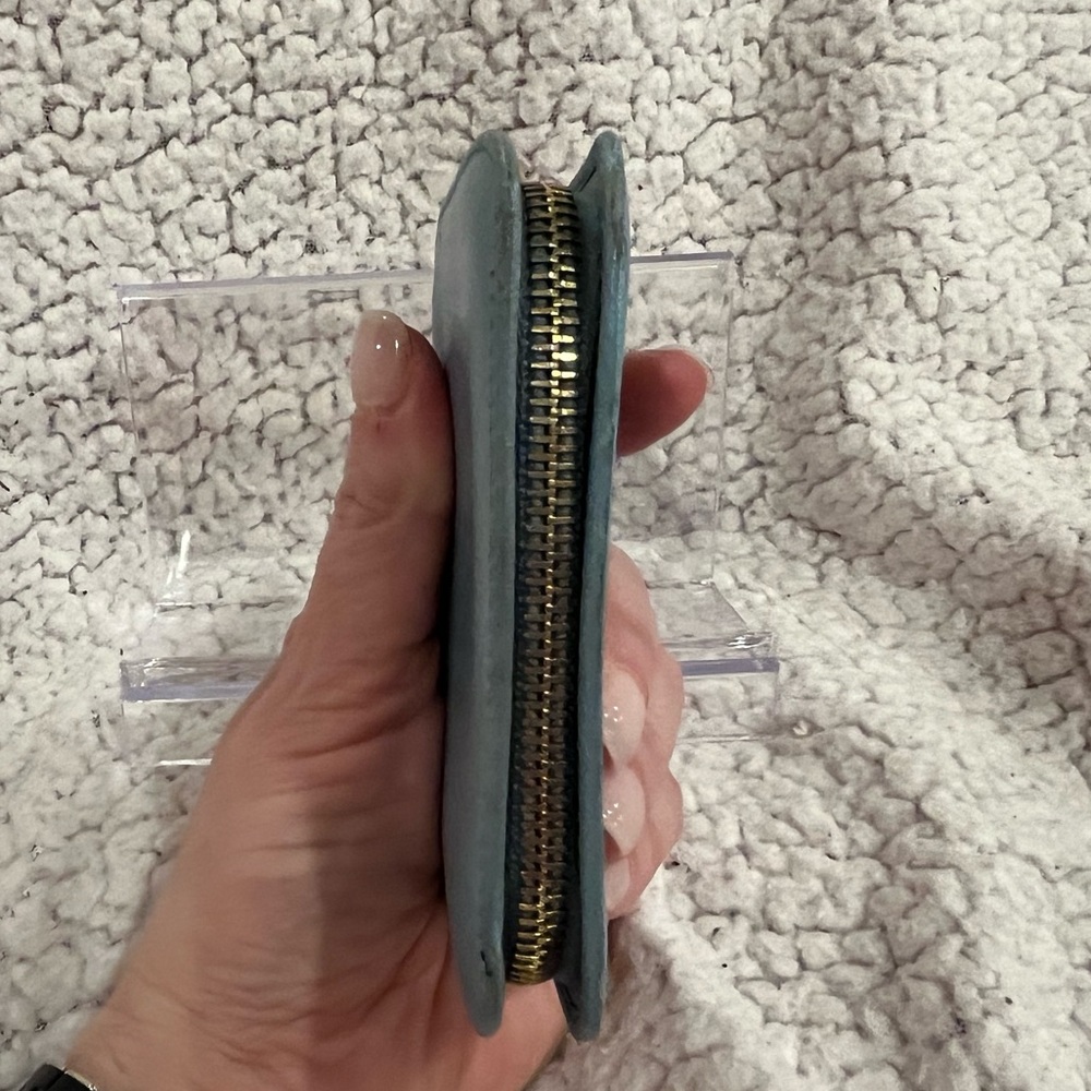Yves Saint Laurent Blue Zip Around Small Wallet - Picture 5 of 12